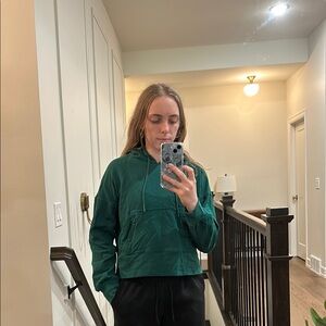 Emerald green cropped FLX hoodie